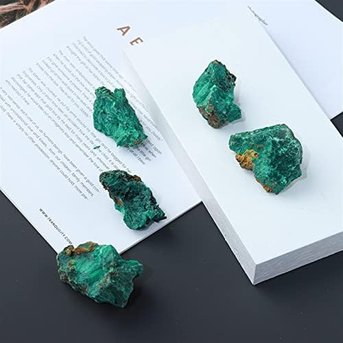 QWSAZX 50 g/torba Yeşil Malakit Taş Kaba Kristal Kırıntılı Kaya Küp Tahsil Mineraller Numune için Ev Dekor (Boyut : 50g)
