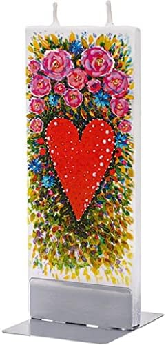 Flatyz Sanatsal Kalpler ve Çiçekler Mum