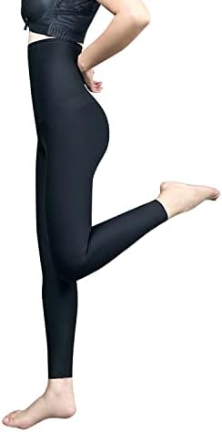FOX-TECH Tayt Kadınlar için, Yüksek Belli Karın Kontrol Popo Kaldırma Pantolon Yoga, Koşu, Egzersiz Tayt, Siyah