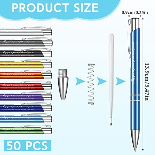 50 Adet Teşekkür Ederim Kalemler Motivasyon Kalemler Çalışan Takdir Hediyeler İş Arkadaşları için İlham Tükenmez Kalemler