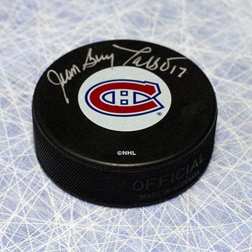 Jean-Guy Talbot Montreal Canadiens İmzalı Hokey Diski-İmzalı NHL Diskleri