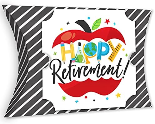 Mutluluk Öğretmen Emekliliğinin Büyük Noktası-İyilik Hediye Kutuları-Mutlu Emeklilik Partisi Büyük Yastık Kutuları-12'li