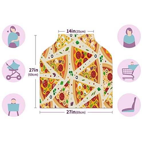 Bebek Araba Koltuğu Kapakları Pizza Adet Lezzetli Gıda Sanat emzirme örtüsü Emzirme Eşarp Arabası Kapak Bebekler için Multiuse