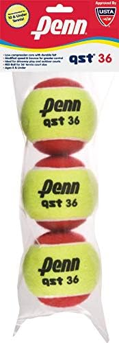 Penn QST 36 Tenis Topları - Yeni Başlayanlar için Gençlik Keçe Kırmızı Tenis Topları