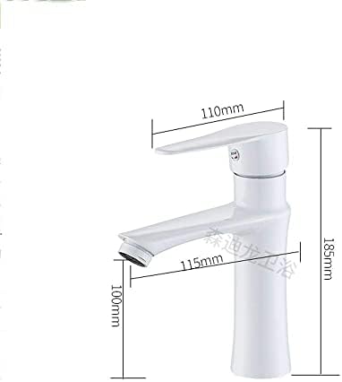 LJGWJD musluklar, yüksek dereceli boya beyaz, tek delik soğuk ısı musluk dokunun havzası musluk lavabo bataryası musluk su