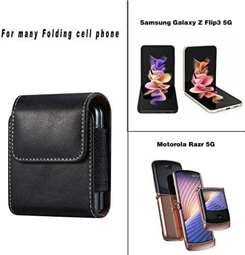 Samsung Galaxy Z Flip 3 için telefon Kemer Klipsi Kılıfı, Z Flip3 5G,Z Flip 2 Deri Cep Telefonu Kemer Kılıfı, Motorola razr