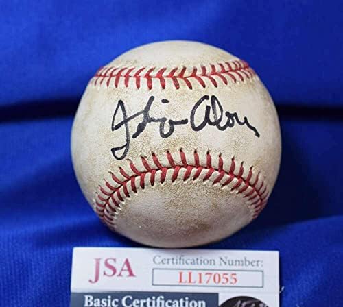 Felipe Alou JSA Coa İmza Oyunu Kullanılmış Major League OML İmzalı Beyzbol-MLB Oyunu Kullanılmış Beyzbol Topları
