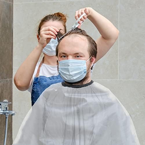 Lurrose Berber Saç Kesme Pelerin Plastik EV Temizle Kuaförlük Pelerin Su Geçirmez Salon Pelerin Salon Ekipmanları için Saç