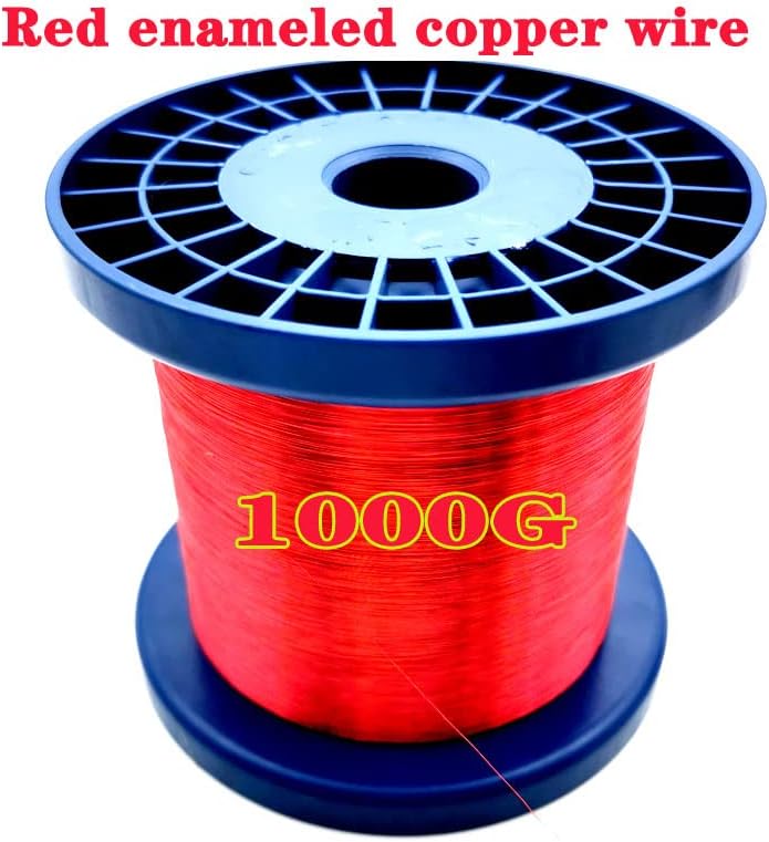 YONGERN Metre Poliüretan Emaye Tel QA-1-155 Bakır Tel Manyetik Bobin Sarma 0.2 mm kırmızı / Gerçek Renk 1000 g / adet (Renk:
