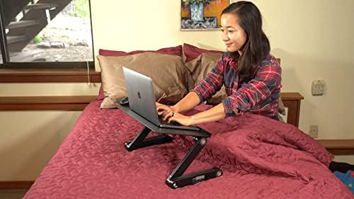WorkEZ En İyi Ayarlanabilir Dizüstü Soğutma Standı ve Tur Masası Yatak Kanepe için Mouse Pad ile. Ergonomik Yükseklik Açısı