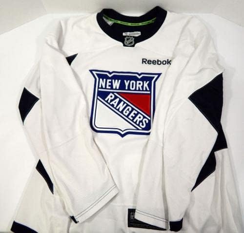 New York Rangers Oyunu Kullanılmış Beyaz Antrenman Forması Reebok 58 DP32418 - Oyun Kullanılmış NHL Formaları