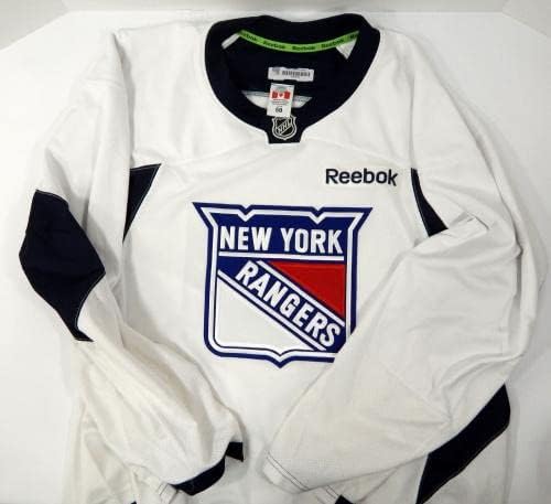 New York Rangers Oyunu Kullanılmış Beyaz Antrenman Forması Reebok NHL 58 DP29915 - Oyun Kullanılmış NHL Formaları