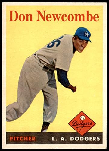 1958 Topps 340 Don Newcombe Los Angeles Dodgers (Beyzbol Kartı) ESKİ + Dodgers