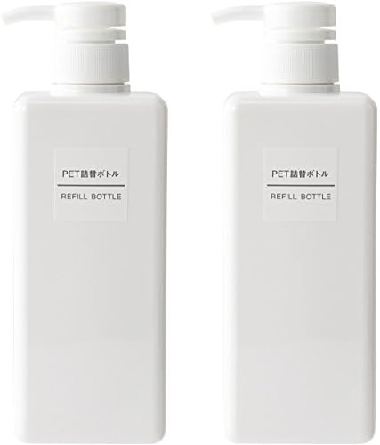 Moma Muji Dolum Şişe 2 Paket, 600 ml (20.28 oz), Sıvı için mükemmel, losyon, şampuan ve Saç Kremi vb (Japonya İthalat)