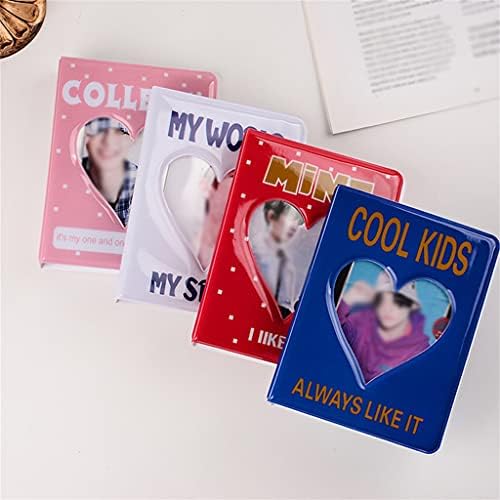 DOUBAO Fotoğraf Albümü kart tutucu Makbuz Depolama İçi Boş Aşk Kalp Fotoğraf Tutucu İş kart çantası fotocard Tutucu (Renk: