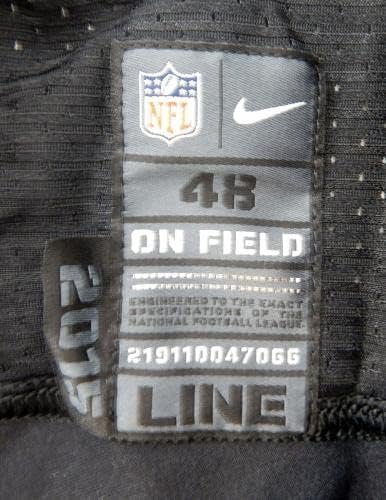 2015 San Francisco 49ers Boş Oyun Yayınlanan Siyah Jersey Renk Acele 48 DP30143 - İmzasız NFL Oyunu Kullanılmış Formalar