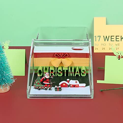SIWEME noel hediyesi 2023 Haftalık Takvim Sevimli Not Defteri kalemlik, Noel Ağacı Noel Dekorasyon Ofis Masaüstü Takvim Ev