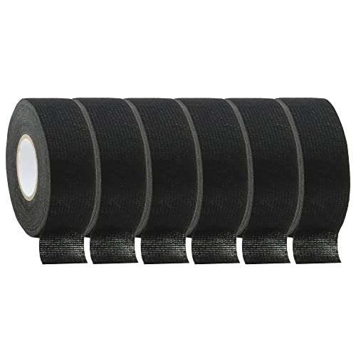 Kablo Demeti Bandı 25mm X 15m, Siyah Kimyasal Elyaf Kumaş Oto Elektrik Sargısı için Yüksek Sıcaklık Kablo Demeti Ambalaj
