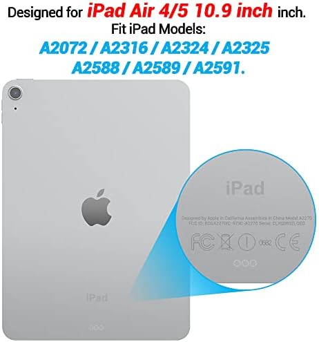 Asgens iPad Hava 4 10.9 2020 / Hava 5 10.9 2022 Kılıf, silikon Şeffaf Şeffaf Yumuşak Tablet Kılıf için iPad Hava Modeli A2072/A2316