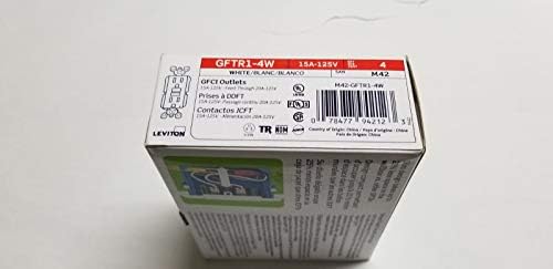 Leviton GFTR1-4W SmarTest Self-Test SmartlockPro Slim GFCI Kurcalamaya Dayanıklı LED Göstergeli Priz, 15 Amp, 4'lü Paket,