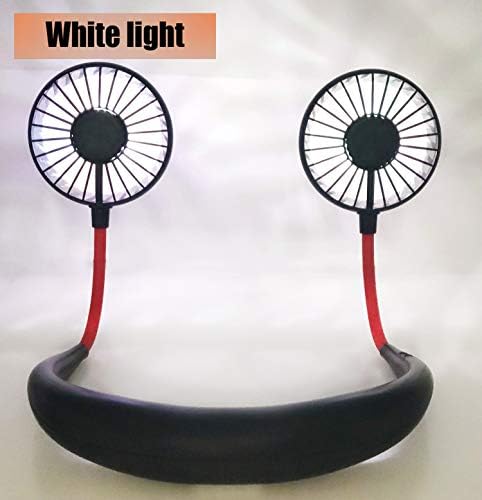 Taşınabilir USB Kişisel Boyun Fanı-El Ücretsiz Mini LED soğutma fanı Pille Çalışan Kolye Yüz Fanı 3 Hız Sessiz Şarj Edilebilir