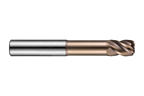 Dormer S52410.0XR1.0 Şaft Köşe Yarıçapı Freze, TiSiN Kaplama, HM, R 1 mm, 10 mm Kafa Çapı, 14 mm Oluk Uzunluğu, 75 mm Tam