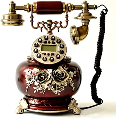 LUKEO Antika Telefon El Sanatları Vintage Metal Sabit Ev Dekoratif Süsler Telefon