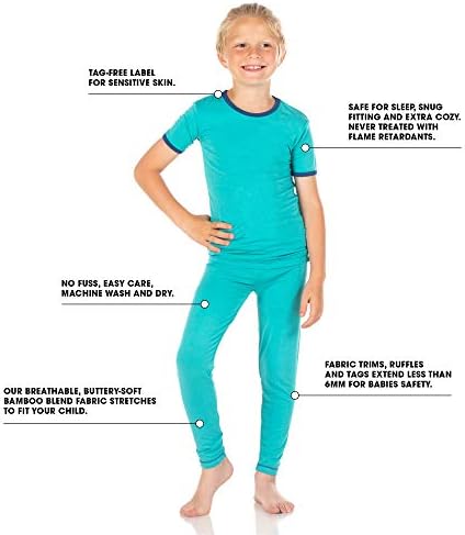 KicKee Pantolon Okulun 1. Günü ABC Pijama Takımı, Erkek ve Kız Çocukları için Rahat Pijama