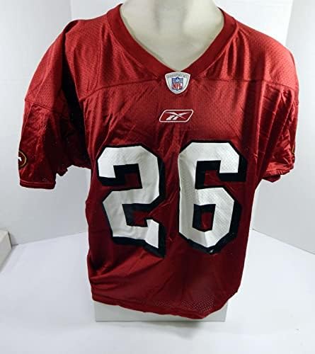 2002 San Francisco 49ers Rashad Holman 26 Oyun Kullanılmış Kırmızı Antrenman Forması 2XL 68-İmzasız NFL Oyun Kullanılmış