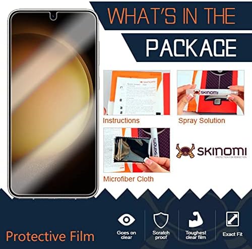 Skinomi Ekran Koruyucu ile Uyumlu Samsung Galaxy S23 Artı 5G Parmak İzi Tarayıcı ile Çalışır (2'li Paket) Temizle TechSkin
