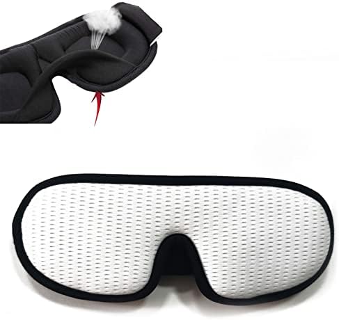 3D Uyku Göz Kapağı, Seyahat Uyku Göz Kapağı Günlük Kullanım için Erkekler için Rahatlayın (Beyaz)