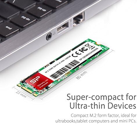 Silikon Güç 128GB A55 M. 2 SSD (Hız Artışı İçin SLC Önbellek) SATA III Dahili Katı Hal Sürücüsü 2280 (SP128GBSS3A55M28)