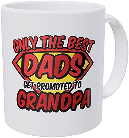 Wampumtuk Sadece En iyi Babalar Büyükbaba Kırmızı 11 Ons Komik Kahve Kupasına Terfi Ediyor