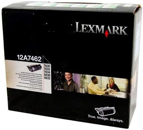 Lexmark 12A7462 Yüksek Verimli Toner Kartuşu, Siyah - Perakende Ambalajında
