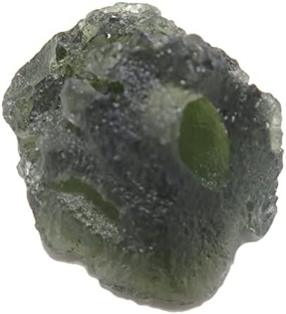 Saten Kristaller Moldavit Tektite Kozmik Pick Ham Gerçek Yeşil Taş 18mm