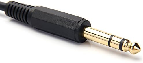 Dısıno 1/4 İnç Erkek Kadın Stereo Uzatma Kablosu Altın Kaplama Çeyrek inç Kulaklık Uzatma kablo kordonu-6FT / 1.8 Metre
