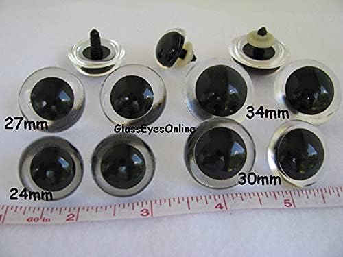 Yıkayıcılar ile 5 Çift Şeffaf Plastik Güvenlik Gözü (24mm)