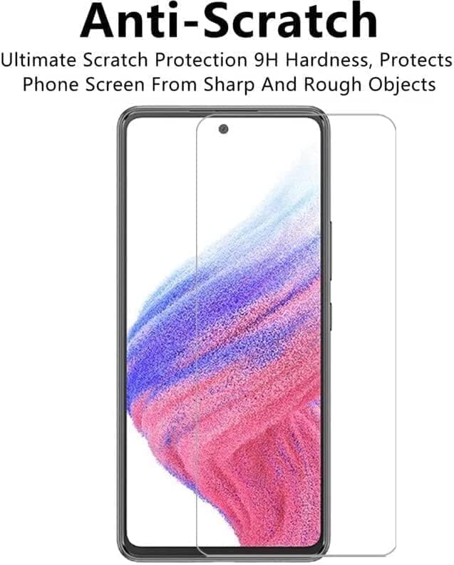 [2 Paket] Ekran Koruyucu ile Uyumlu Samsung Galaxy A52 / A52 5G Temperli Cam 9H Sertlik, Kristal Berraklığında, Çizilmez,