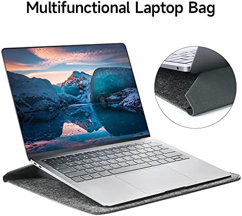 HUIOP Taşınabilir 3-in-1 laptop çantası + Dizüstü Soğutma Braketi + Mouse Pad Çizilmeye Dayanıklı Aşınmaya Dayanıklı 13.3