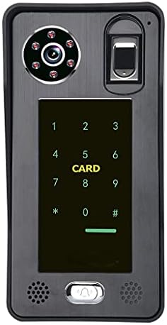 ZCMEB 7 İnç Parmak İzi IC Kart Görüntülü Kapı Telefonu Kapı Zili interkom sistemi Kablolu 1080P Kamera (Boyut: SY703B706BFJRB12)