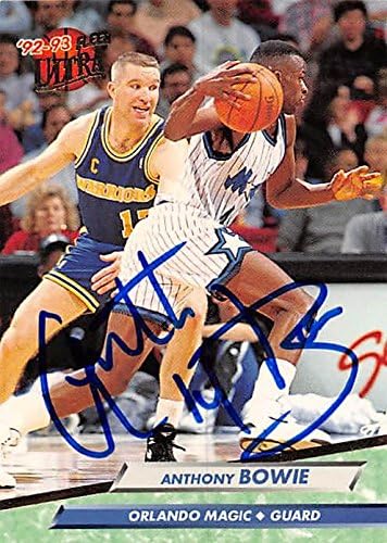 Anthony Bowie imzalı Basketbol kartı (Orlando Magic, FT) 1992 Fleer Ultra 129-İmzasız Basketbol Kartları