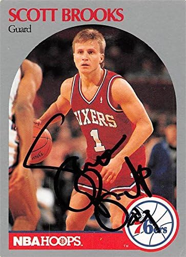 Scott Brooks imzalı Basketbol Kartı (Philadelphia 76ers) 1990 Çemberler 226-İmzasız Basketbol Kartları