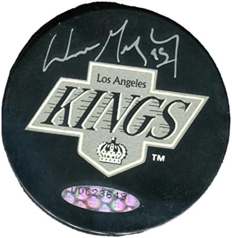 Wayne Gretzky İmzalı Los Angeles Kings UDA Üst Güverte Diski TAM adı SIG L@ @ K-İmzalı NHL Diskleri