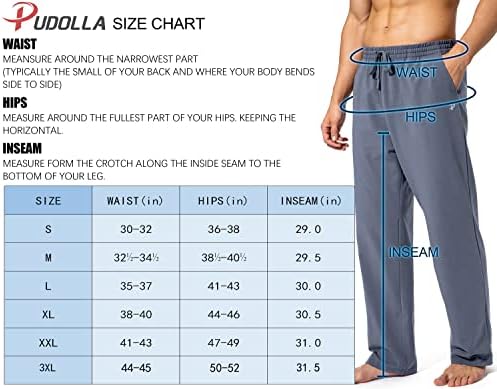 Pudolla erkek Pamuk Yoga Sweatpants Atletik dinlenme pantolonu Açık Alt Rahat Jersey Pantolon Cepler ile Erkekler için