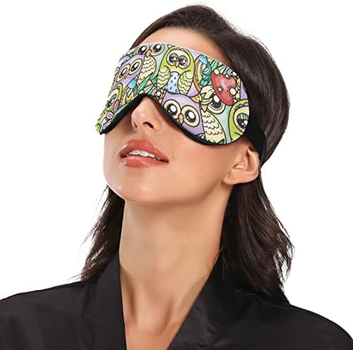 Soyut Baykuşlar Nefes Uyku Gözler Maske, Serin Duygu Göz Uyku Kapak için Yaz Dinlenme, elastik Konturlu Körü Körüne için