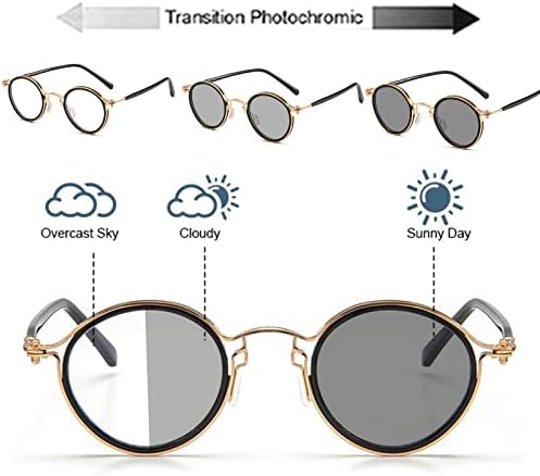 2 adet Geçiş Fotokromik Bifokal okuma gözlüğü Kadın erkek yuvarlak bilgisayar anti-yorgunluk sürüş okuma güneş gözlüğü