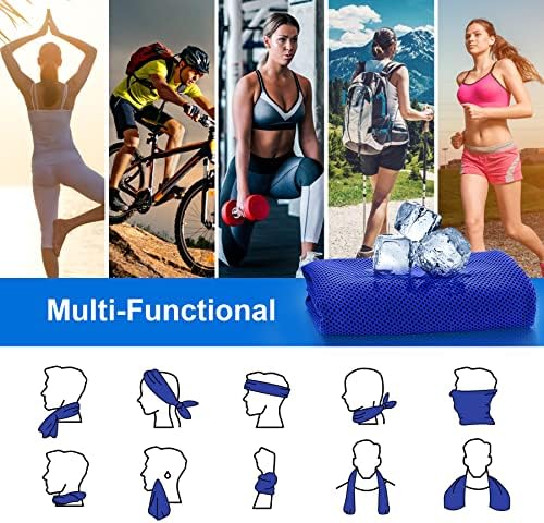 Amgıco [4 Paket serinletici havlu Yoga, Spor, Koşu, Spor Salonu, Egzersiz, Kamp, Fitness ve Daha Fazlası için-Yumuşak, Nefes