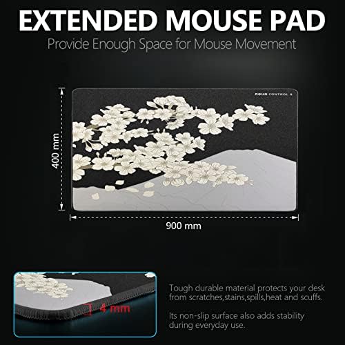 X-Raypad Aqua Control 2 Sakura Oyun Mouse Pad, Mükemmel Hız ve Kontrol Özelliğine Sahip Ultra Yüksek Hassasiyetli Mouse Pad,