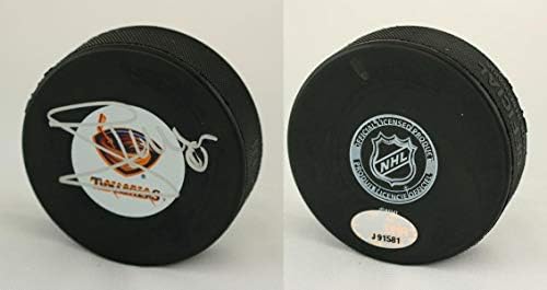 Johan Hedberg İMZALI Atlanta Thrashers Logo Diski PSA / DNA İmzalı-İmzalı NHL Diskleri