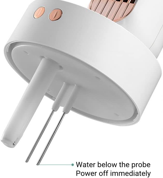 QUESHENG Taşınabilir Şarj Edilebilir Elektrikli Su Soğutma Fanı ile LED Lamba USB Hava Nemlendirici 2000mAh Klima Fanı (Renk: